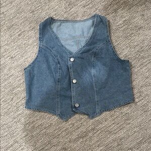 Stylish Blue Denim Vest